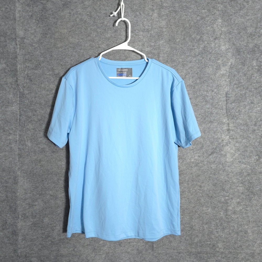Twillory Athleisure Men XL Blue Performance Tee Short Sleeve Crewneck 100% Poly